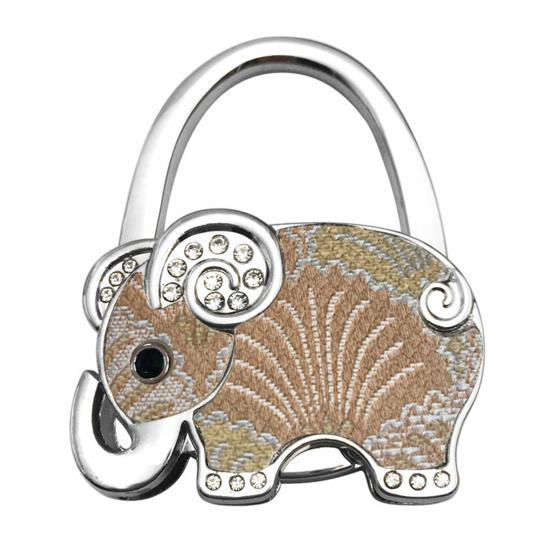 Elephant Handbag Hook Foldable Alloy Bag Hanger with Non-Slip Base Portable