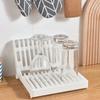 Creative Dish Plate Drain Rack Kitchen Tableware Drying Storage Tray Holder Multifunctional Cup Dish Storage Rack Home Appliance