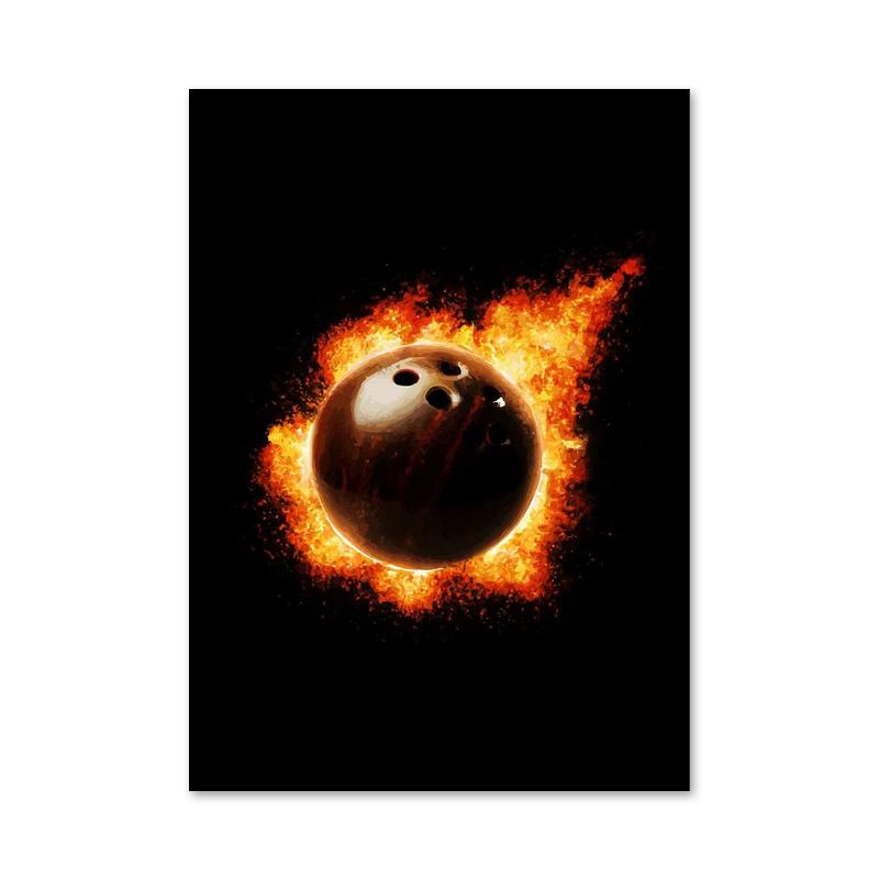 Абстрактная акварель баскетбол футбол бейсбол плакат печать спорт холст картины настенные художественные картины для комнаты домашний декор