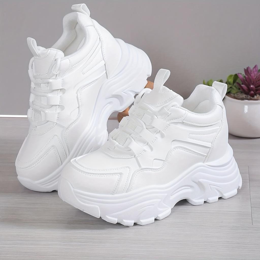 Fashion Women's Casual Sports Shoes -Elegant for All Seasons ,lightweight Comfortable Platform Sneaker,white Shoe All-match