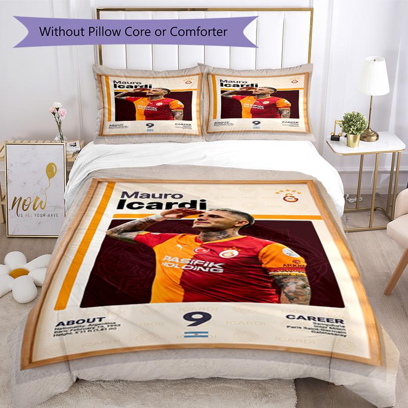 Galatasaray Bedding Set Breathable Duvet Cover with Pillowcases Decorative Bed Linen for Bedroom Home Decoration Birthday Gift
