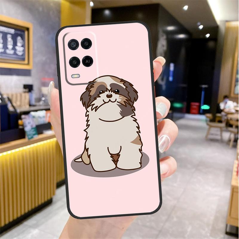 Мультяшный чехол для собаки Ши-тцу для Oppo A98 A18 A38 A58 A78 A60 A80 A40 A96 A76 A16 A94 A74 A54 A15 A17 A57 A77 A5 Pro