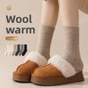 Wool Socks for Women In Autumn and Winter, Thickened and Fleece Mid-calf Socks, Warm Socks, and Cold-resistant Long Calf Socks In Winter