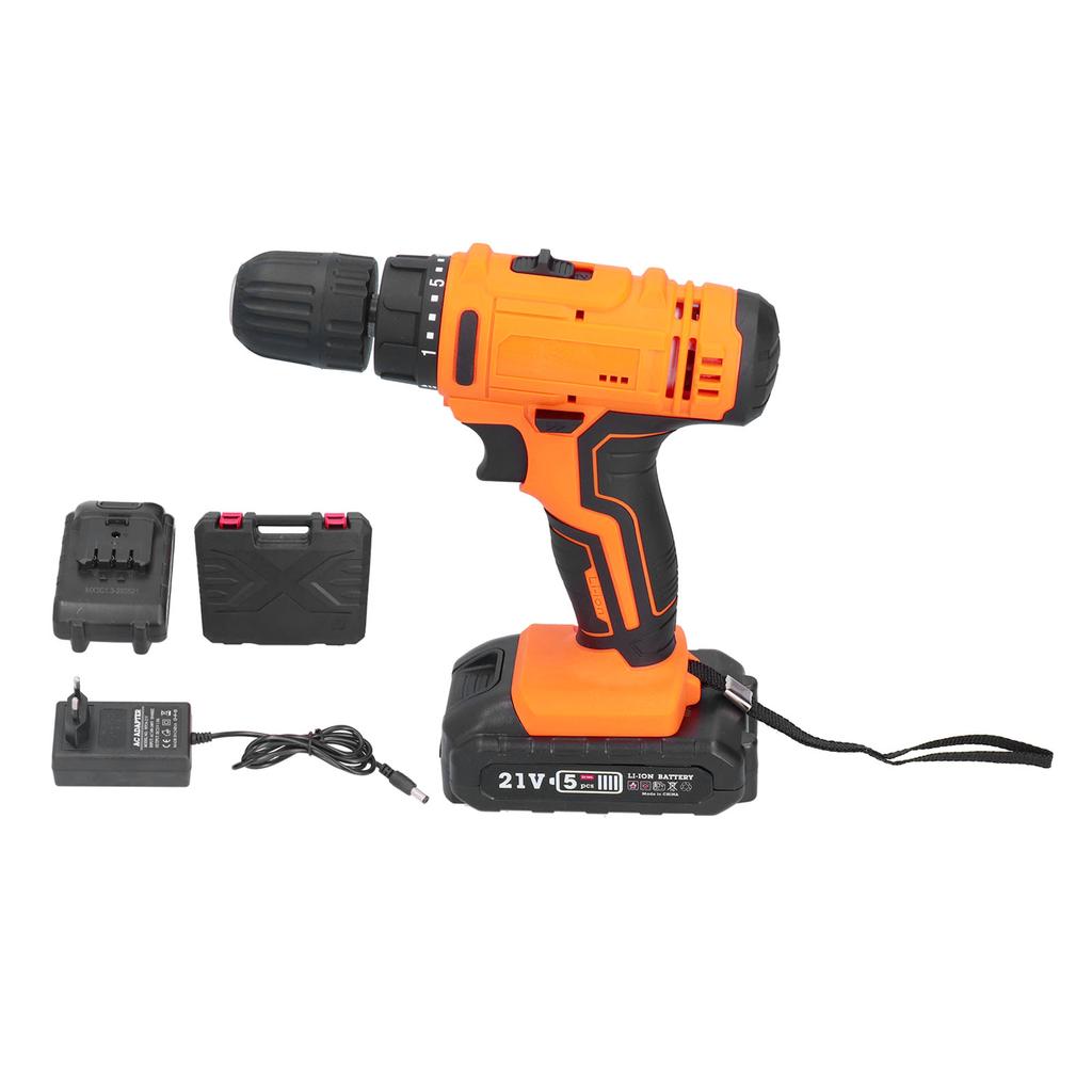 21V Cordless Hand Drill Set Double Speed Electric Screwdriver Multifunction Drill Driver