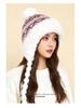 Женская вязаная шапка-ушанка с цветными блоками в стиле Fair Isle - Теплая, универсальная, защищающая уши для осени и зимы
