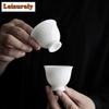 115 мл Handamde Iced Jade White фарфоровая чашка для чая с высокой ножкой, ароматическая чашка, личный домашний чайный набор в стиле кунг-фу, подарочная коробка