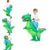 Праздничный зеленый надувной костюм динозавра на Хэллоуин. Идеально подходит для детей и взрослых.