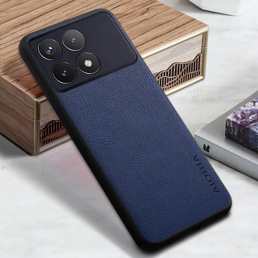 Чехол для Xiaomi Poco F6 F5 F4 F3 F2 Pro GT Чехол для телефона Funda Однотонный Бизнес Дизайн из ПУ Кожи Capa