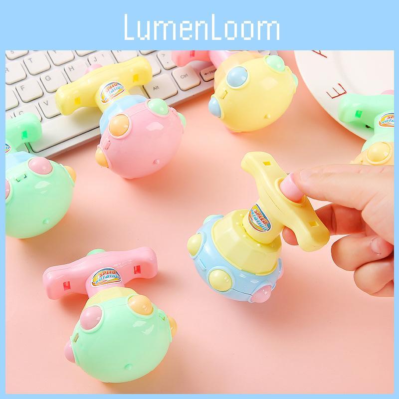 Candy Colored Press Type Rotating Gyroscope With Lighting Function Children Toy For Kids And Students