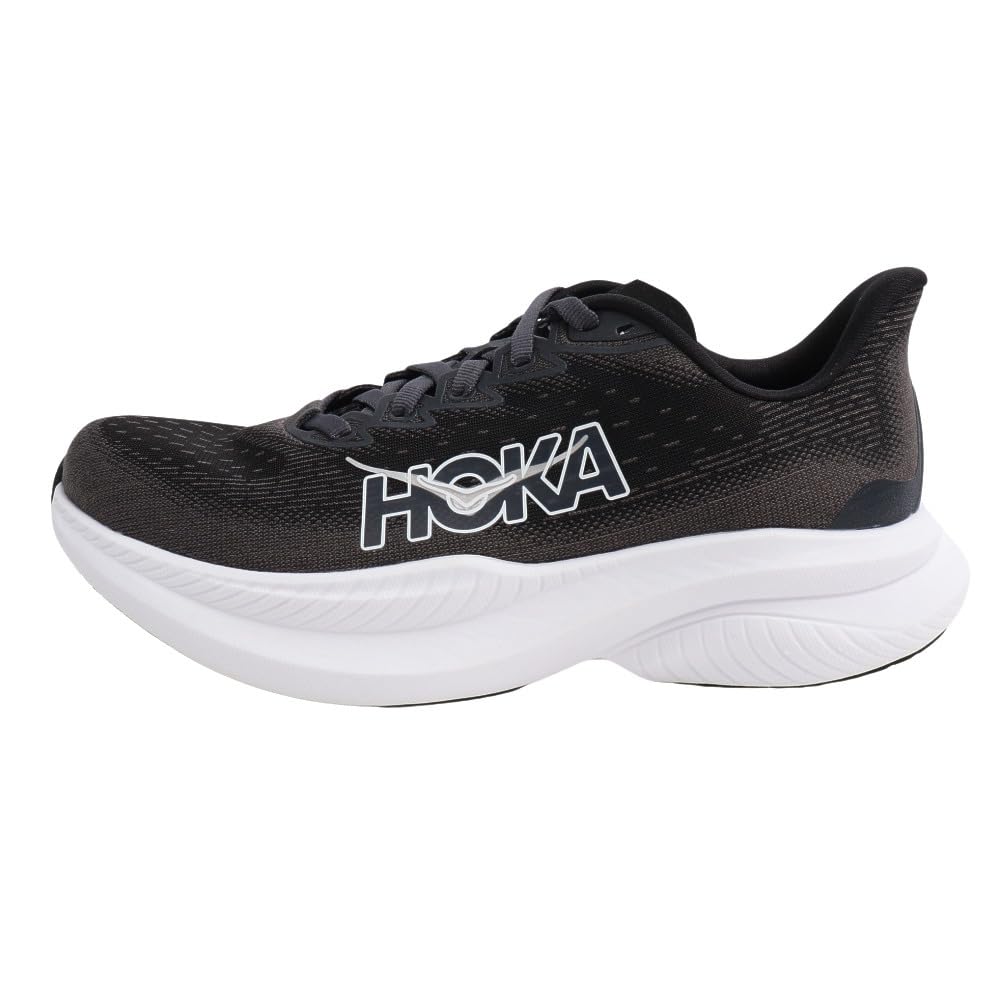 HOKA Mach 6 Regular Running Size Black and Shoes, Women's, 24.5, White, 1147810-BWHT