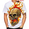Men's Spring/Summer Fashion Funny Gothic Skull 3D Printed T Shirt Black Round Neck Short Sleeve Tops XXS-6XL