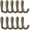 10 шт. винтажные крючки для одежды, простая установка, настенные крючки для подвешивания шляп, сумок, зонтиков, полотенец