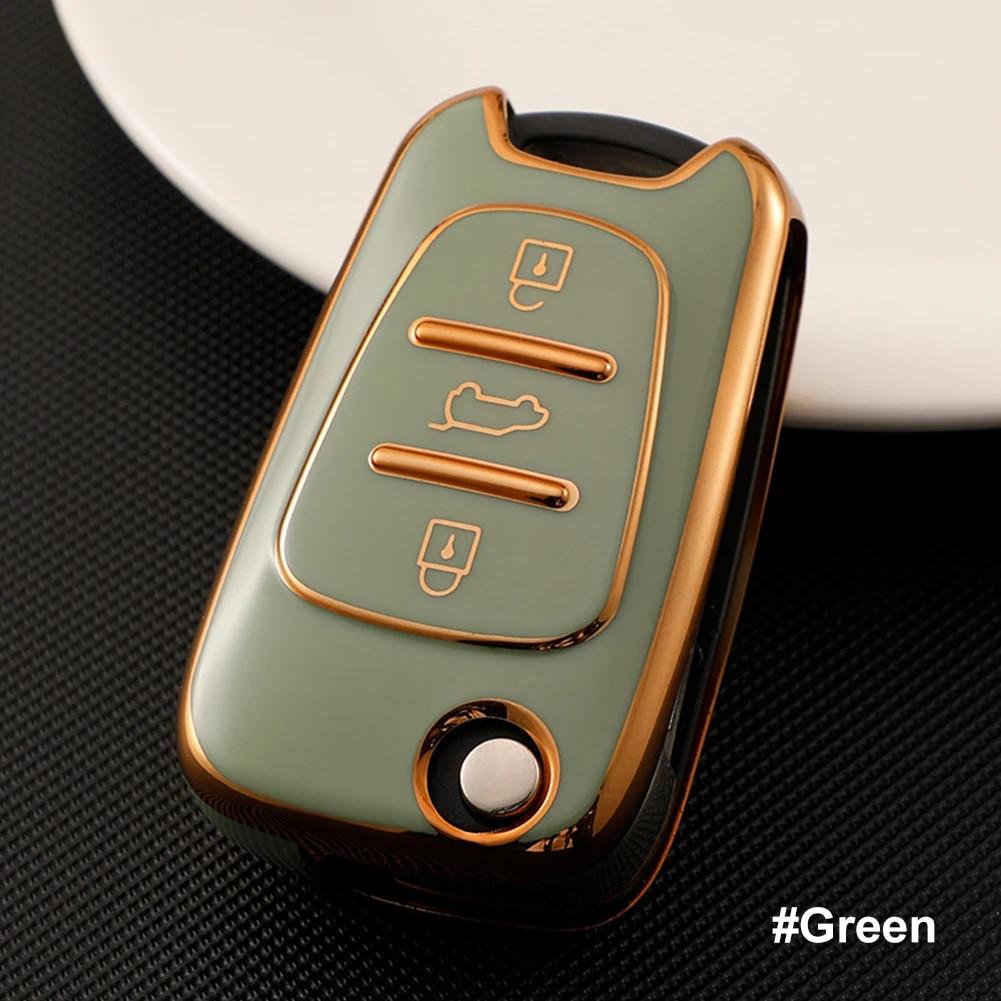 New TPU Car Key Case For Hyundai I20 I30 Elantra Azera Veracruz Veloster Kia Rio K7 K5 Sportage Sorento Flip Remote Cover