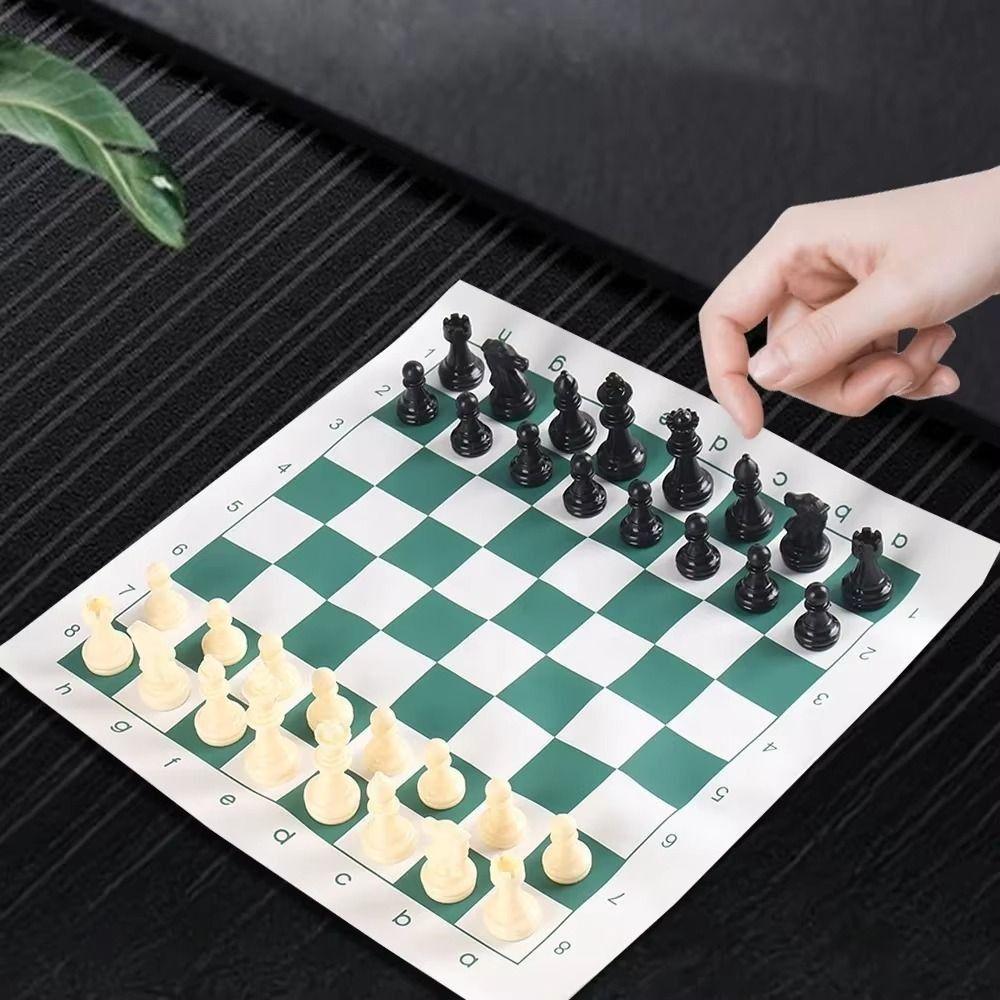Folding Board Medieval Chess Set Resin Travel Chess Pieces Set for Outdoor