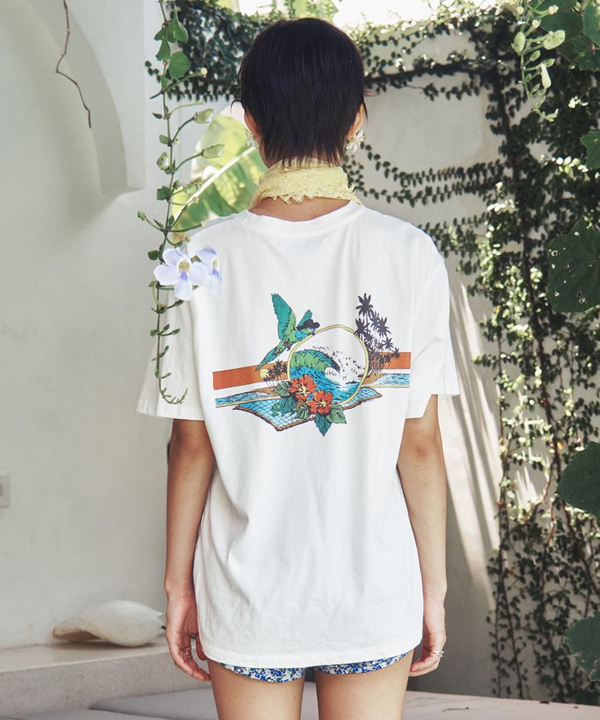 CENTAUR.KR Hawaiian Half Sleeve T-Shirt_White