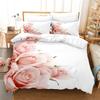 Beautiful Flowers Bedding Set Duvet Cover Set 3d Bedding Digital Printing King Queen Size Bedding Set Fashion Design For Girls