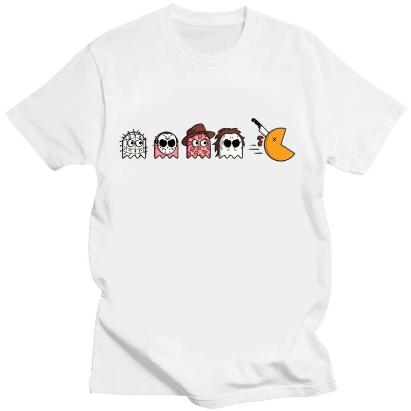 Хэллоуин Скелет Смешная Футболка Маленькое Привидение Креативный Подарок Футболки Повседневная Короткая Женская Мужская Одежда Футболки Топы Уличная Одежда