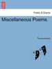Книга Miscellaneous Poems.