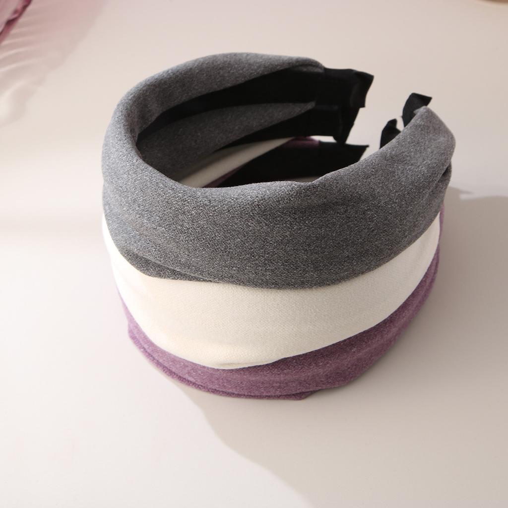 Wide-brimmed Headband for Women, High-grade Pure Color, Versatile Headband, High Skull Headband, Face Wash and Makeup Pressing Hairpin Headdress