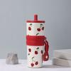 Fashion Vacuum Thermos Cup Star Flower Print Water Bottle Drinkware Insulation Cup  Gift