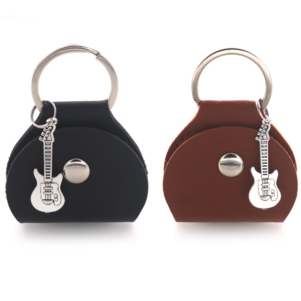 Сумка для хранения медиаторов, брелок, кожаный держатель с кулоном для гитары, украшение для сумки, брелока