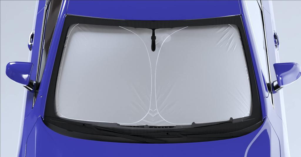 AutoTech Park Folding Sunshade for Porsche 911 UV Easy Custom Fit Windshield Sunshade 2012-2019 Coupe, Resistant, Storage,