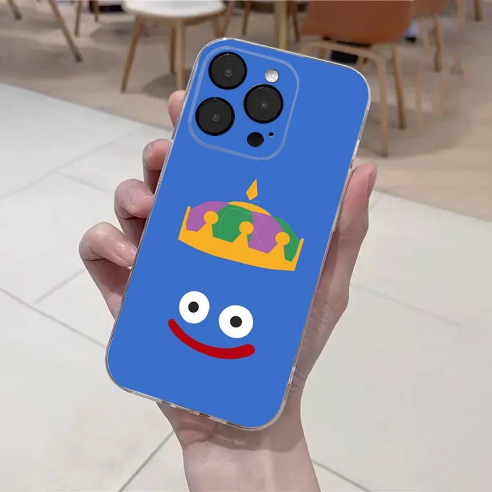 Чехол для телефона D-Dragon Quest Slime для iPhone 16,15,14,13,12,11 Plus,Pro,Max,XR,XS,X,7,8 Plus,SE,Mini Прозрачный Мягкий Чехол