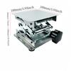 1pc Heavy duty adjustable stainless steel laboratory jack bracket - expandable lifting platform, height range of 1.8 inches to 6