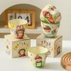 Милая керамическая кружка для завтрака с мультяшным рисунком