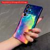 2DFlat Samsung phone case Cosmic Cat Glowing in Rainbow Stars Applicable to Galaxy S22 S23 S24 S25ULTRA S26 A12 A13 A14 A15 A16
