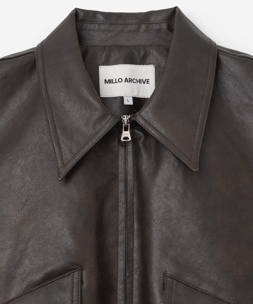 Millo Archive May A-2 Leather Blouson [Cocoa]