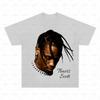 Rapper Travis Scott Retro Graphic T Shirt Men's Hip Hop Clothing Y2k Unisex Blond Fashion Oversized Gangster Top Gift for Fan
