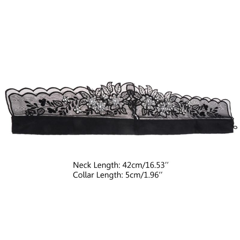 Кружевной воротник с имитацией воротника рубашка женская черно-белая лацкан оборки стойка воротник ложный женщина девушки съемный воротник Лолита платье аксессуары