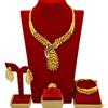 Новый набор свадебных украшений 24k Дубайский свадебный набор для нигерийских женщин: Ожерелье, серьги, браслет, кольцо, украшения 2026
