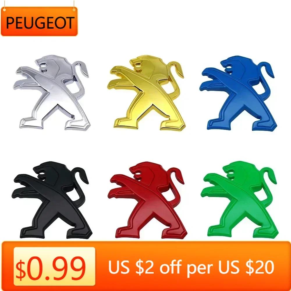 Car Sticker 2025 Hot For Peugeot 308 307 207 407 408 206 406 507 508 2008 5008 3008 107 7.1x8.1cm Metal Alloy Car Rear Trunk Bad