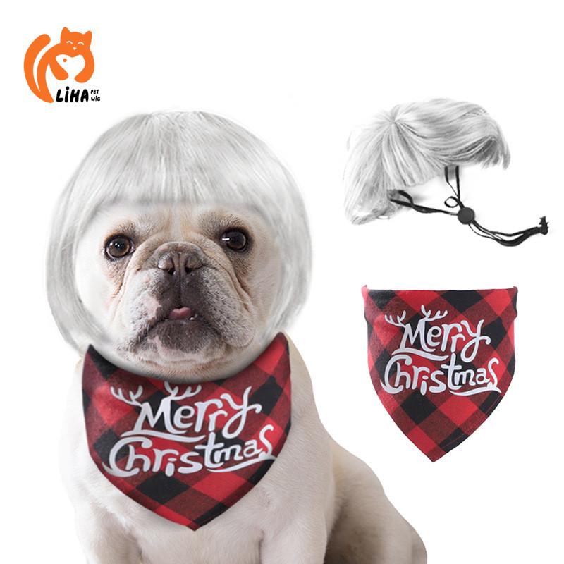 Adorable Pet Wig With Bangs Cute Bob Style For Cats And Dogs In Vibrant Colors