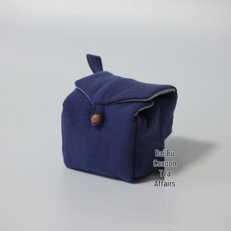 Набор керамических чашек Гайвань и чайник из исинской глины с китайской и японской парчой 34 цветов в хлопковом мешочке