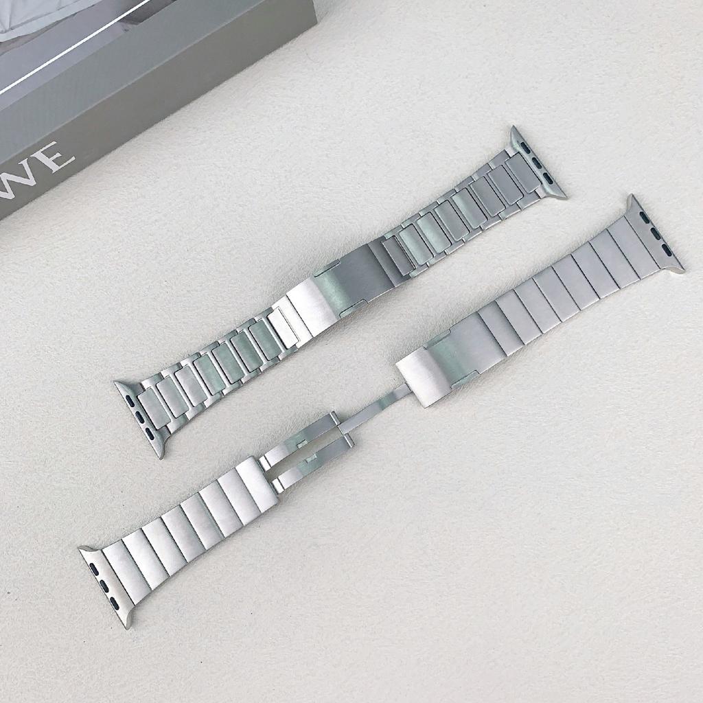 Wrist Strap for Apple Watch Series 10 9 8 7 SE 6 5 4 3 2 1 42mm 41mm 40mm 38mm One-Bead Stainless Steel Watch Band