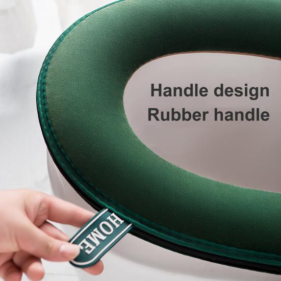 Подушка для сиденья унитаза, приятная на ощупь, декоративная, моющаяся, отличная вышивка в скандинавском стиле, зимний коврик на молнии для отеля