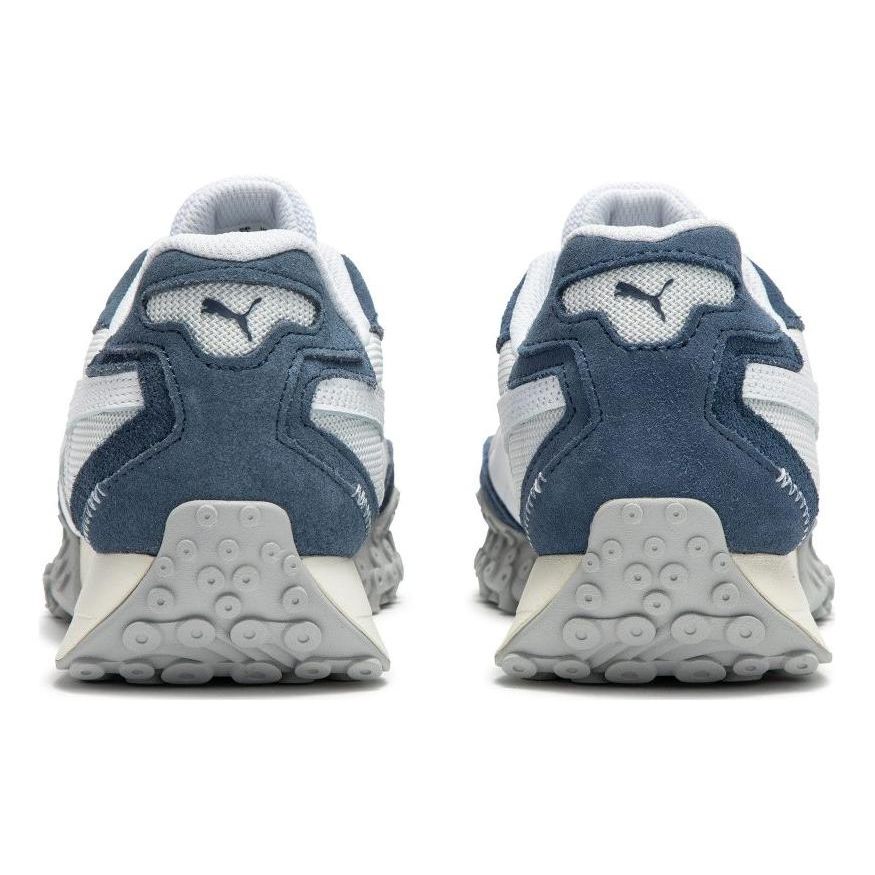 Puma Blktop Rider Synthetic Leather Comfortable Sports Low-Top Casual Shoes Unisex Sneaker White Blue 394828-02