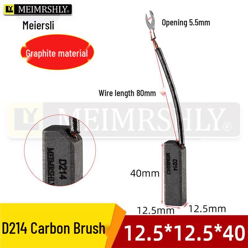 Graphite High Carbon Motor Brushes D214 - Sizes 8, 10, 12.5, 30, 32, 35, 40