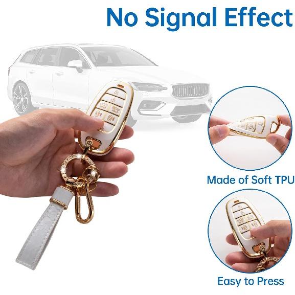 Чехол для брелока Hyundai с брелком Hyundai, чехол для брелока автомобиля, совместимый с Hyundai Sonata Nexo 2022