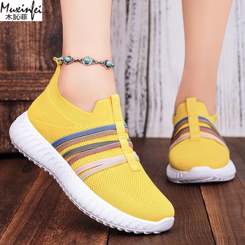 Women's Summer Shoes New Breathable Mesh Large Women's Casual Shoes Soft Bottom Versatile Women's Single Shoes