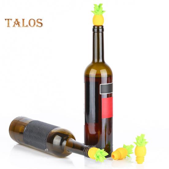 Пробка для вина, различные стили, 3D дизайн ананаса, силиконовые подвески для бокалов, простая в использовании, герметичная пробка для вина