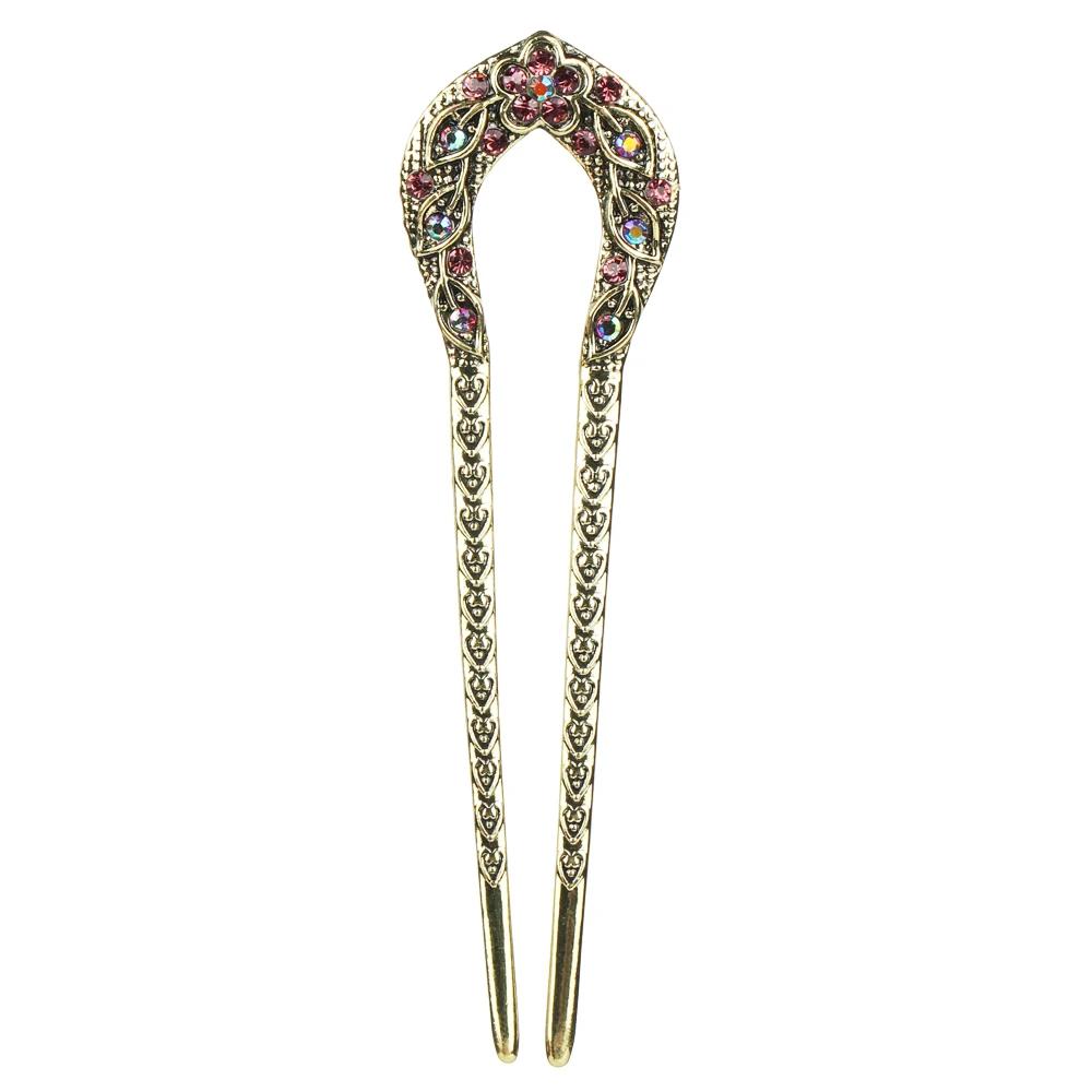 U Shaped Hairpin French Style Hair Stick Shell Hair Pin Metal Hair Pin Fork Sticks Pins for Women Girls Hair Styling Accessories
