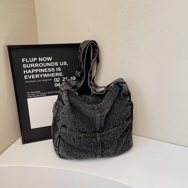 Джинсовая сумка Винтажная сумка-мессенджер на плечо Кроссбоди Большая вместимость Сумка-тоут