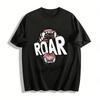 Футболка с принтом Roar Regret Nothing Модная Повседневная Свободная С круглым вырезом Хлопковая футболка