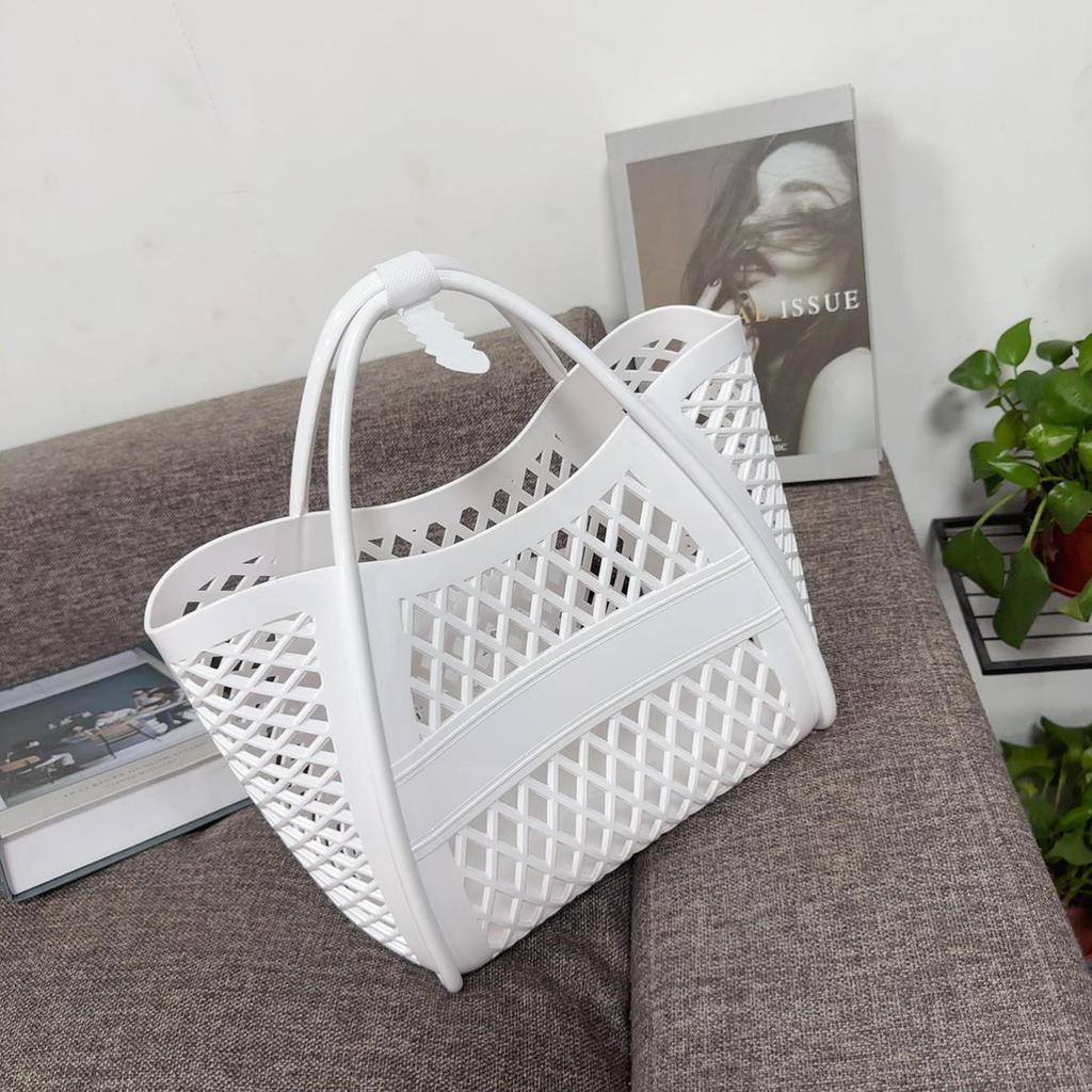 Сумочка из силиконового желе: Полая конструкция, многоцелевое использование: для покупок, пикников, пляжа, ванны и овощей.