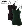 Women Camisole Cotton Tank Top Underwear Ladies Undies Adjustable Strap Night Sleepwear Fitness Wear Pack X 2