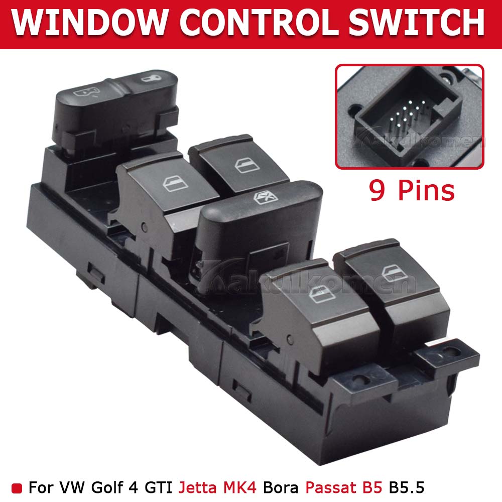 1J4959857D Electric Window Power Master Control Switch Button For VW Golf 4 J etta MK4 BORA BEETLE Passat B5 B5.5 1J4 959 857 D